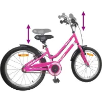 vidaXL Kinderfiets 22 Inch voor 7-12 jaar oud Roze Zwart