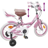 vidaXL Kinderfiets 12 Inch voor 2-4 jaar oud Licht Roze