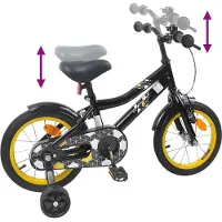 vidaXL Kinderfiets 16 Inch voor 4-6 jaar oud Zwart