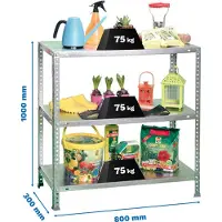Simon Rack Advantage Mini 3/300 1000 Metaalplank 1000x800x300 Mm