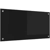 vidaXL Keukenachterwand Zwart 80 x 40 cm gehard glas