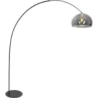 Steinhauer Zwarte booglamp Curve met smoke glas