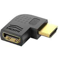 NÖRDIC HDMI-N5018 - schuine HDMI 2.1 adapter - 8K60Hz / 4K120Hz - HDR - Zwart