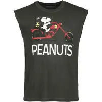 Snoopy Tanktop - Snoopy - Motorbike - XL tot XXL - voor Mannen - zwart - Maat XXL