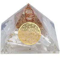 Bahadra Orgoniet Piramide Seleniet Bloem Des Levens - 7x7x6 Cm - 7x7x6 cm