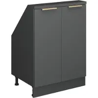 Vicco R-Line Keukenkast voor schuine wand – 60 cm met 2 deuren Antraciet-goud