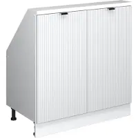 Vicco R-Line Keukenkast voor schuine wand – 80 cm met 2 deuren Witte golf