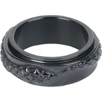 EtNox - Gothic Ring - Black Snake - zwart - Maat 59