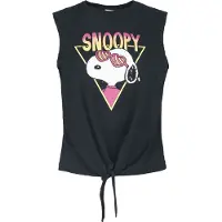 Peanuts Top - Snoopy - On Tour - S tot 3XL - voor Vrouwen - zwart | Maat S