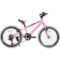 Happiq Kinderfiets – Voor kinderen 7-12 jaar – Mountainbike, 1 of 7 versnellingen – 51-61 cm, roze