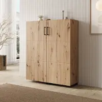 Meubella - Inverly - Schoenenkast - Eikenpatroon - 92x33x113 cm