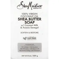 Shea Moisture , 100% Pure Virgin Kokosolie Shea Butter Zeep, 8 oz (227 g)