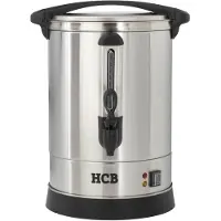 HCB - Professionele Horeca Percolator - 12 liter - 80 kopjes - 230V - RVS / INOX Perculator - Elektrisch koffiezetapparaat - Volautomatische koffiemachine - 37x36.5x48.5 cm (DxBxH) - 3.10 kg - 1347