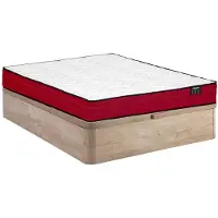 Vente-unique Set 160 x 200 cm bedbodem met opbergruimte naturel licht + pocketveringmatras dikte 20cm - JUBIA van YSMÉE