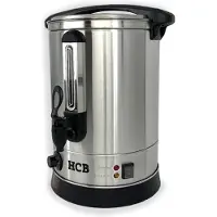 HCB - Professionele Horeca heetwaterdispenser - dubbelwandige heetwatertap - 14,3 liter - 230V - RVS / INOX warmwaterdispenser - Gluhweinketel - 33x37x46 cm (DxBxH) - 3.10 kg - 1320