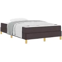vidaXL Boxspring bed met matras Donkerbruin 120 x 200 cm Stof