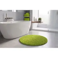 Karat Badmat SKY - Badmat in Vierkant & Rond - Antisliprug - Appelgroen - Rond - 95 cm