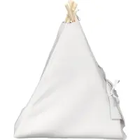 vidaXL Huisje voor huisdieren met kussen Wit 60 x 60 x 70 cm Polyester