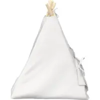 vidaXL Huisje voor huisdieren met kussen Wit 50 x 50 x 60 cm Polyester