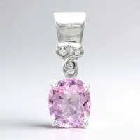 Cavill - Hanger Platina Verguld Sterling Zilver - 1,09 ct Roze Koper Toermalijn Ovaal Mozambique - 0,02 ct Ronde Zirkonia - Elegant Dames Sieraad