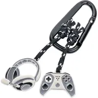 Troika | Sleutelhanger | met karabijnhaak, 2 hangers aan decoratief klimtouw: controller en headset