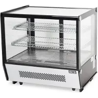 HCB - Professionele Horeca Luxe Koelvitrine - 120 liter - 230V - RVS / INOX Gebaksvitrine - 56.8x70.2x68.6 cm (DxBxH) - 50 kg - 3565