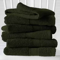 De Witte Lietaer Gastendoekjes Helene Khaki - 30 x 50 cm - 6 stuks - Groen - Katoen