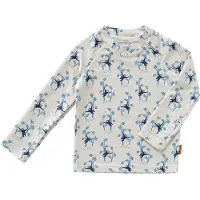 Fresk Zwemshirt 74 - Sneldrogende Zwemkleding voor Kinderen - UPF 50 - Zwemshirt voor Jongens - Zwempak met Lange Mouwen - Creme - Monkey