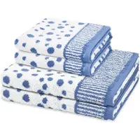Ross Sonstiges 2 X handdoek 2 X douchehanddoek - in set 4 pack Punkte allover