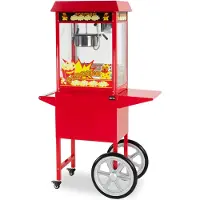 HCB - Professionele Luxe Popcorn machine met onderstel- 230V - Popcornmachine - Rood - Horeca Popcornmaker - 30.8 kg - 6249/6247