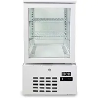 HCB - Professionele Horeca Gebaksvitrine - 56 liter - wit - 230V - Koelvitrine - 39.8x43.4x85.4 cm (DxBxH) - 37 kg - 8811