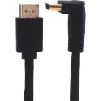 NÖRDIC HDMI-414 HDMI naar HDMI adapter - Haakse connector - 4K30Hz - 30 cm - Zwart