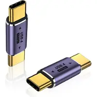 NÖRDIC USB4-306 - Mannelijk naar Mannelijk USB-C Adapter - 8K60Hz - 40Gb/s - PD 100W - Paars