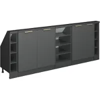 Vicco R-Line Keukenkast voor schuine wand – 210 cm Set van 5 Antraciet-goud