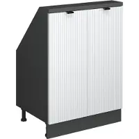 Vicco R-Line Keukenkast voor schuine wand – 60 cm met 2 deuren Witte golf