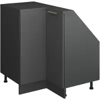 Vicco R-Line Hoekkeukenkast voor schuine wand – 75.6 cm met 1 deur Antraciet-goud