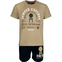 Star Trek Pyjama - Semper Exploro - M tot 4XL - voor Mannen - meerkleurig - Maat L