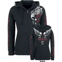 Rock Rebel by EMP - Rock Vest met capuchon - Freaking Out Loud - S tot 5XL - voor Vrouwen - zwart | Maat 5XL