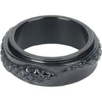 EtNox - Gothic Ring - Black Snake - zwart - Maat 56