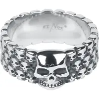 EtNox hard and heavy Ring - 1000 Skulls - zilverkleurig - Maat 56