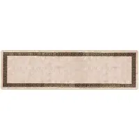 vidaXL Tapijt Runner MARSA Zwart 100 x 350 cm Polyester en PVC