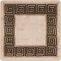 vidaXL Tapijt Runner MARSA Zwart 100 x 100 cm Polyester en PVC