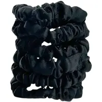 Yuaia Haircare Yuaia 6-pak Soft Satin Scrunchies Small Black 6 stk.