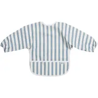 Meyco Baby Fat Stripe Mouwslab - Jeans Blue