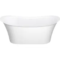 Vente-unique Vrijstaand acryl bad - 211 L - 160 x 79 x 66 cm – Wit - KYRON