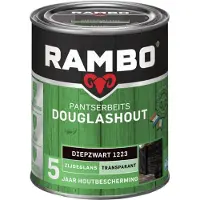 Rambo Pantserbeits Douglashout - Zijdeglans - Transparant - Diepzwart - 750ml