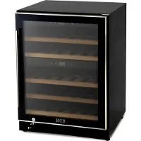 HCB - Professionele luxe Wijnkoelkast met 2 zones - 40 flessen - Wijnklimaatkast met houten lades - Vrijstaand wijn koelkast - Klimaatkast - Wijnkast - Wijnfrigo koeler - 47 kg - Frigo - 6811