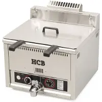 HCB - Professionele grote Horeca frituurpan - Friteuse - 30 liter - propaan - RVS / INOX frietketel - frietpannen - frietpan - 47x55x48 cm (DxBxH) - 4400W - 2601
