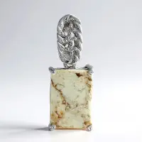 Cavill - Elegante Hanger 925 Sterling Zilver - 6,22 ct Magnesiet Baguette Cabochon - 0,055 ct Witte Topaas Dames Sieraden