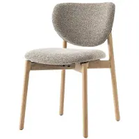 Tower Living Eetkamerstoel Pimonte - Lichtbruin Stof - 59x49x81cm